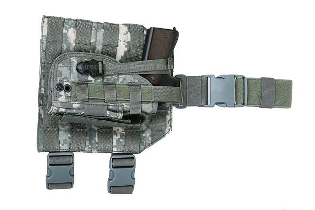 Pantac MOLLE Style Leg Panel with Holster (ACU / Cordura)