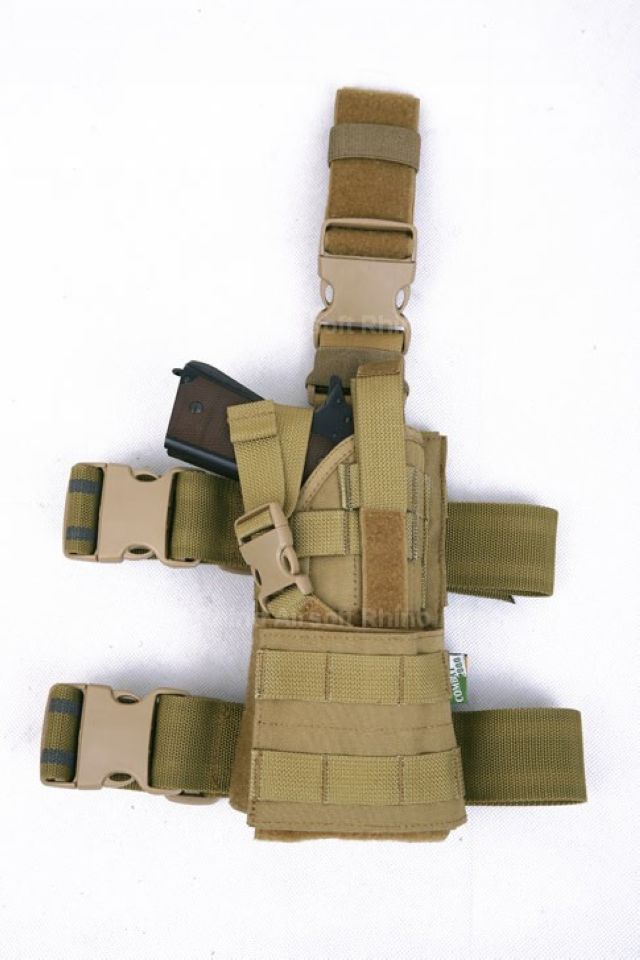 Pantac Molle Thunder Universal Dropleg Holster (Khaki / Cordura / Ambidextrous)