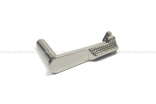 Nova Slide Stop for Marui 1911A1 - Type 2 (Checkered) - Stainless