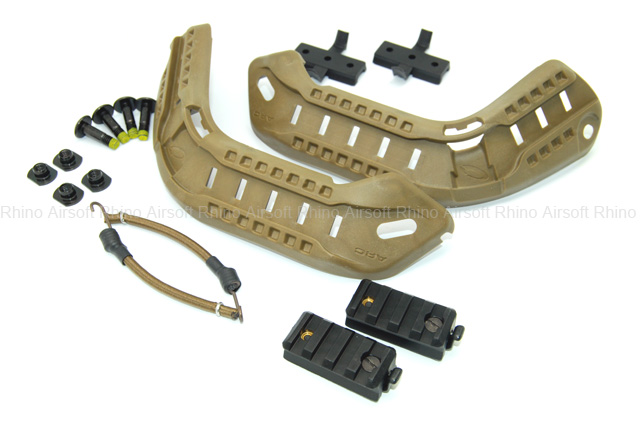 Ops-Core 2010 ACH-ARC Kit (Accessory Rail Connector) with Bungees