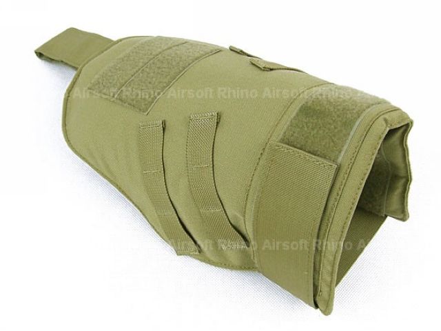 Pantac Outer Tactical Vest MOLLE Shoulder Pads (Khaki, Cordura)