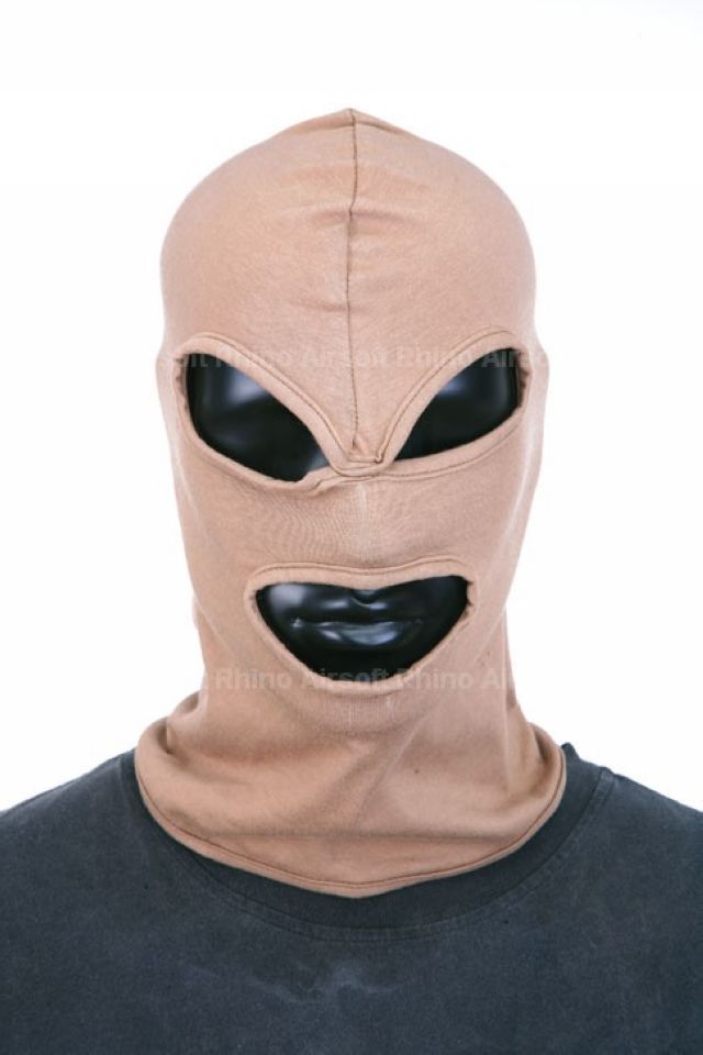 Pantac 3-Holes Balaclava (Khaki / Lycra)