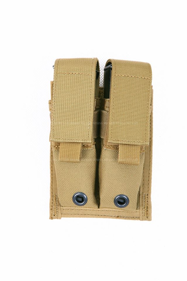 Pantac Double 9mm Magazine Pouch (Khaki / CORDURA)