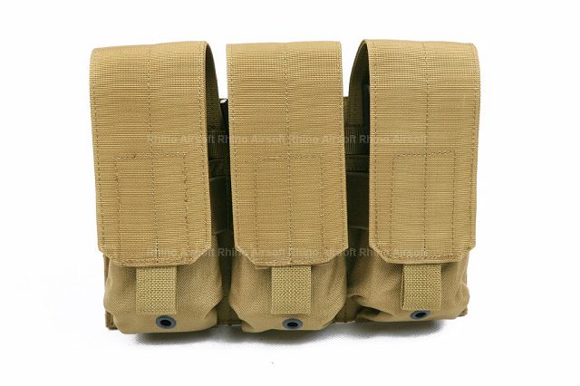 Pantac Triple M4 Mag Pouch (Khaki / CORDURA)