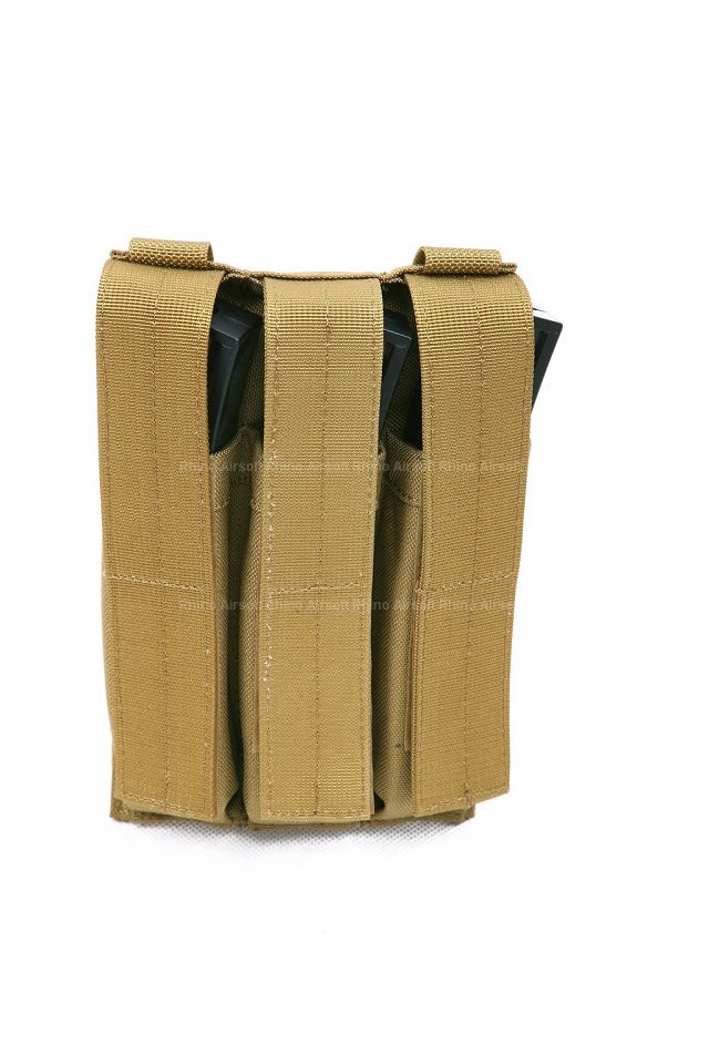 Pantac Triple MP5 Magazine Pouch (Khaki / CORDURA)