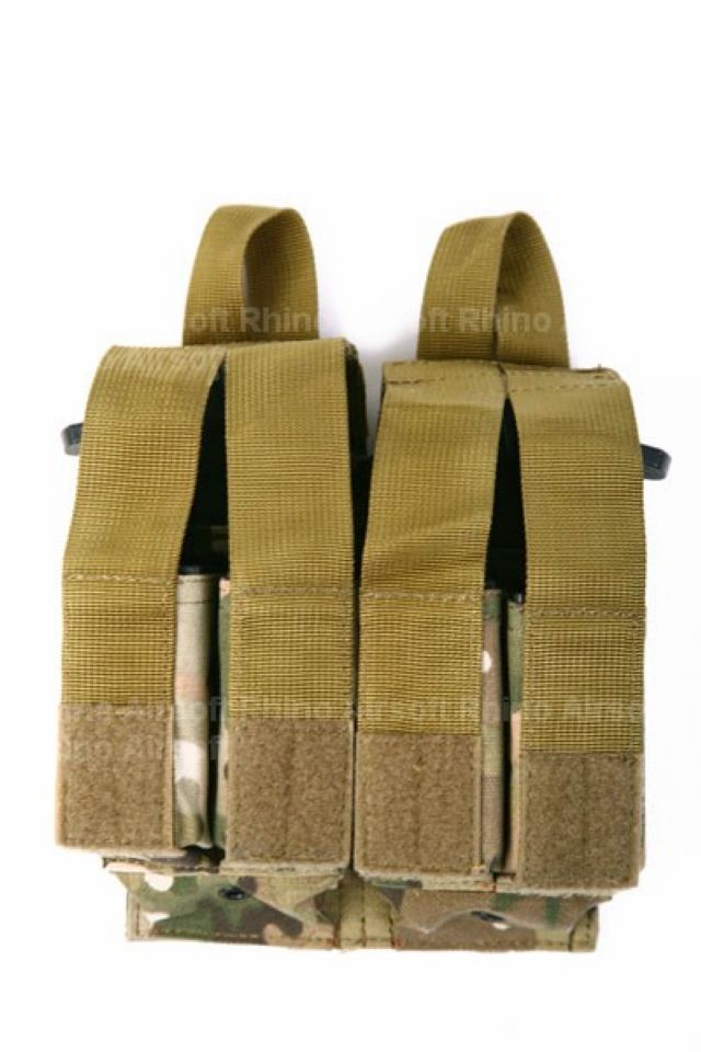 Pantac Molle M16 Double Mag & 9MM 4-Mag Pouch with Hard Insert (Crye Precision Multicam / Cordura)