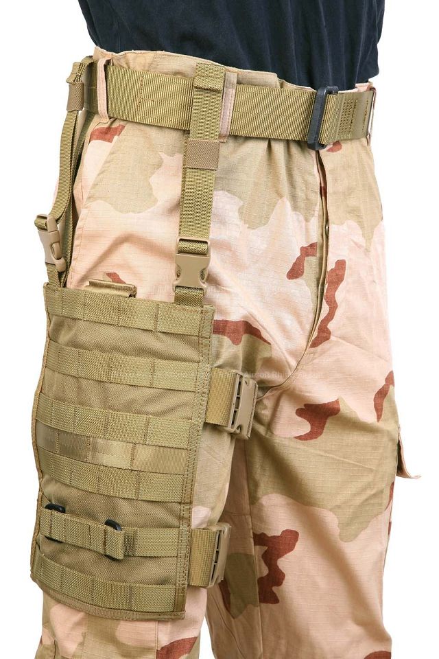 PANTAC MOLLE Upright Drop Leg Panel (Khaki / Cordura)