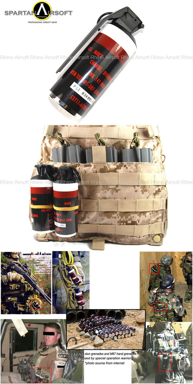 Spartan Airsoft US Navy Mk141 Mod0 Dummy Flashbang Model Kit