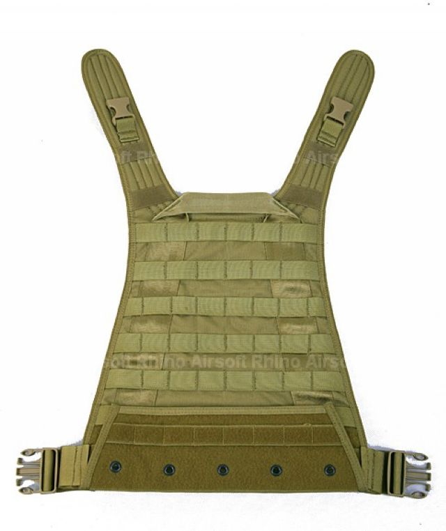 PANTAC MBSS / RRV Molle Back Plate (Khaki, Cordura)