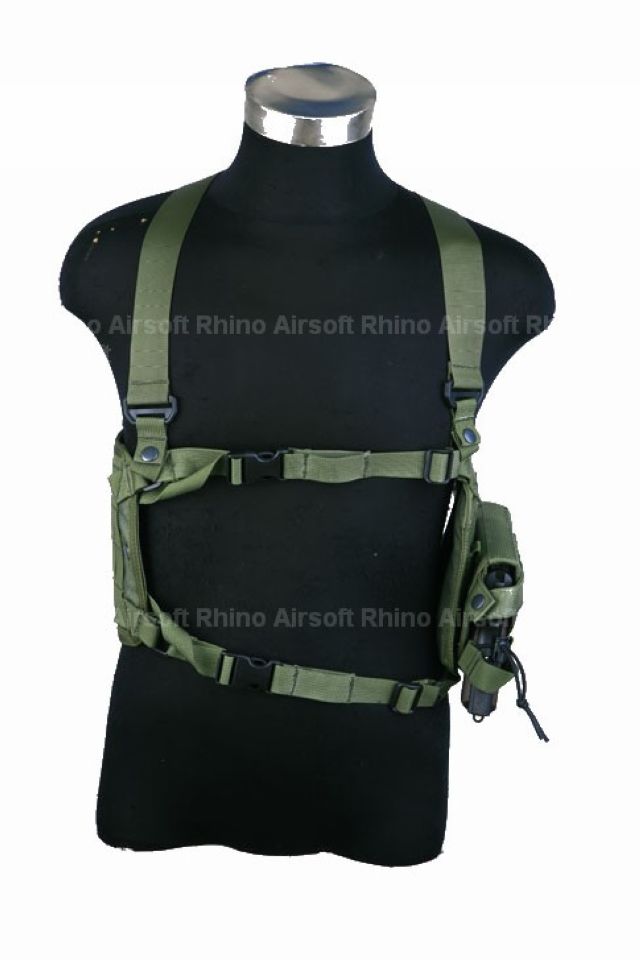 Pantac Shoulder MOLLE System Panel w/ Holster (OD / CORDURA)