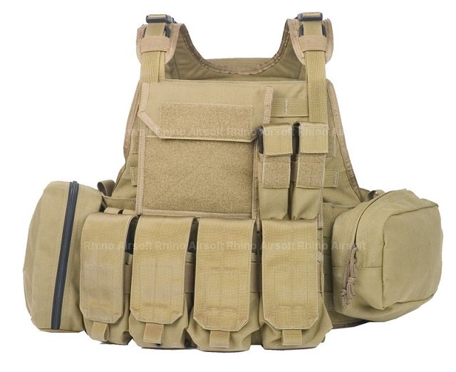 Pantac MOLLE Style PC Plate Carrier (Khaki / Medium / CORDURA)