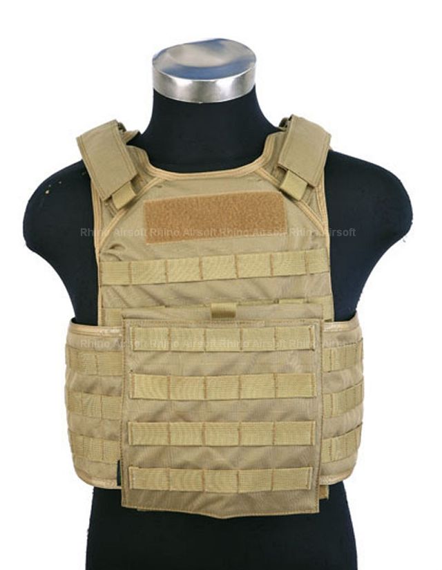 Pantac Molle Tactical Plate Carrier Full Set (Khaki /  Medium / Cordura)