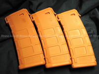 View Magpul PTS PMAG M Version (Mid Cap 120 Rounds) - Orange details