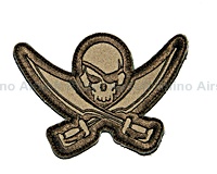 Mil-Spec Monkey - Pirate Skull Diecut in Desert