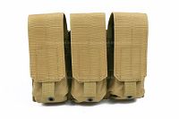 View Pantac Triple M4 Mag Pouch (Khaki / CORDURA) details