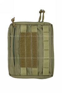 View Pantac MOLLE Flat Square Utility Pouch (khaki, Medium / Cordura) details