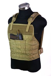 PANTAC MOLLE Light-Vest (Khaki, M, Cordura)