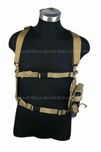 Pantac Shoulder MOLLE System Panel w/ Holster (Khaki / CORDURA)